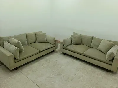 West elm velvet gray 2+2 seater sofa