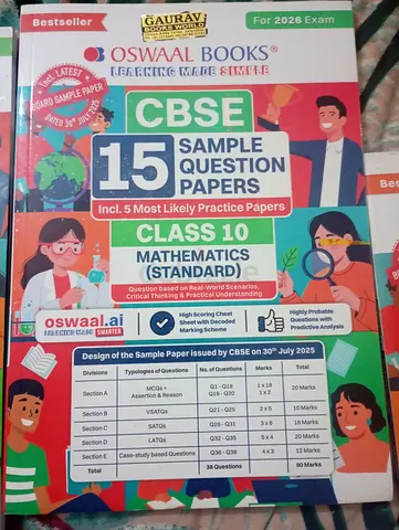 10th class oswaal sample paper 5books in a set and question bank,solved paper 5books in a set 2026