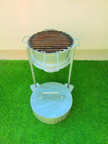 Portable Charcoal Grill with Lid - Used, Good Condition