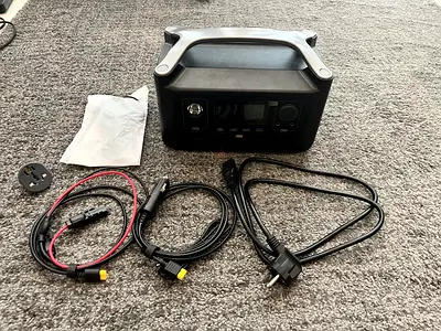 Portable Ecoflow power station with Cables and AC Adapter - Good Working Condition