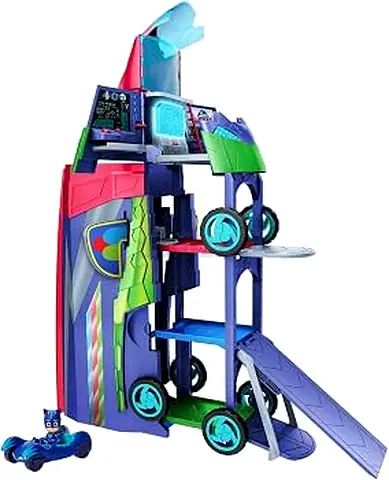 PJ Masks Headquarters Playset with Catboy Vehicle - Used, Good Condition