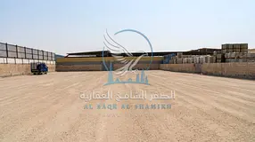 Yard for rent in Al Sajaa, 20,000 sq ft, AED 13 per sq ft, two yards available, security deposit by 