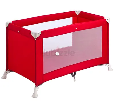 Red Foldable Baby Travel Cot and Playpen