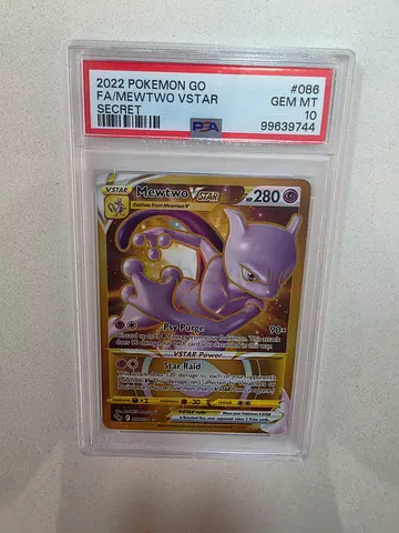 PSA 10 Mewtwo VSTAR #086/078  Secret Rare Full Art - 2022 Pokemon GO -  GEM MINT