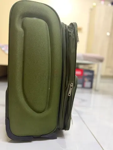 Green Softshell Roller Suitcase