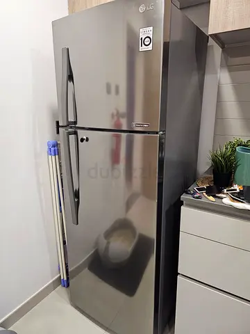 LG Double Door Refrigerator - Stainless Steel, Good Condition