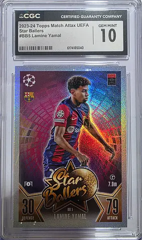 Lamine Yamal, 2023-24, Topps Match Attax UEFA, Star Ballers, #BB5, CGC 10