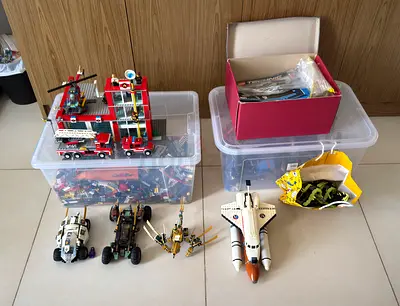 2 Large boxes of lego