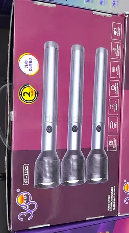 Long Range LED rechargeable Flashlight Torch 3 pcs - Brand new