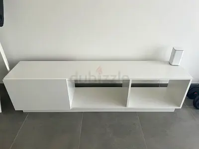 White low TV cabinet / media console - excellent condition