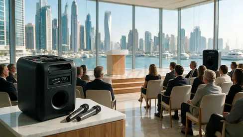 Corporate Event Sound Rental Dubai | Conference Mics Setup 🏢
