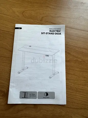 Electric Height Adjustable Standing Desk 100cm wide by 60cm deep