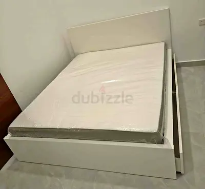 Ikea Malm bed with mattress queen size