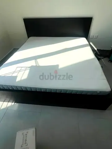 Ikea Queen size bed with mattress and storage drawers