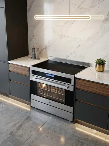 Midea 90cm 5-Burner Induction Cooking Range – Stylish Design | Like New