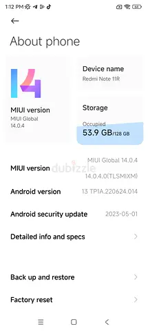 Redmi Note 11R (128GB) - Good working condition
