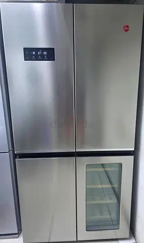 Hoover Stainless Steel Side-by-Side Fridge Freezer with Wine Compartment