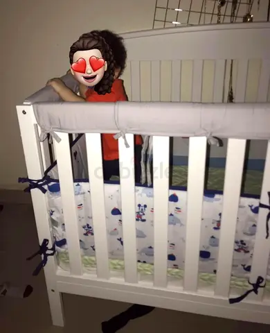 Cribs 3 in 1 with toddler guard Rail ,mattress , bed sheet and rail cover protector