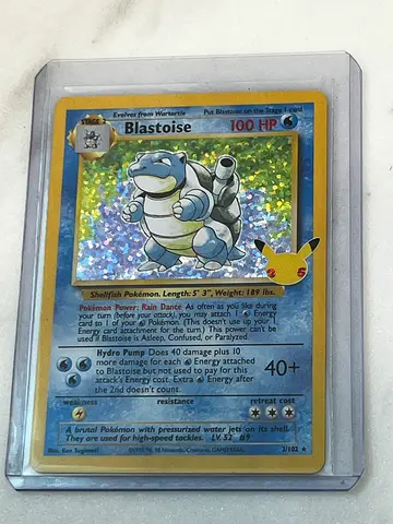 1st Edition Blastoise Holographic Pokemon Card (Graded Sleeve) - Classic