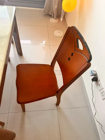 Solid wood dining table and chair in good condition