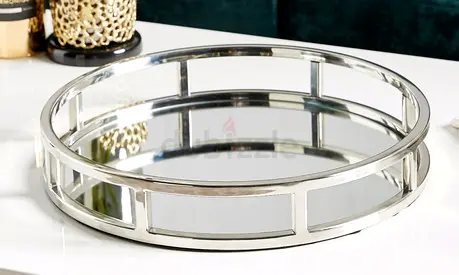 Round mirror tray big size