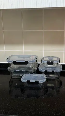Set of 7 Glass Airtight Food Storage Containers with Lids