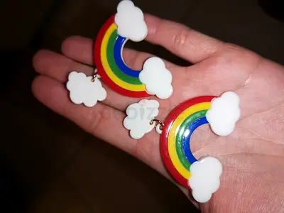 Acrylic Rainbow Earrings