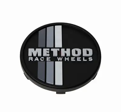 Method Race Wheels Centre Caps – Grey Stripes / Black – Set of 4