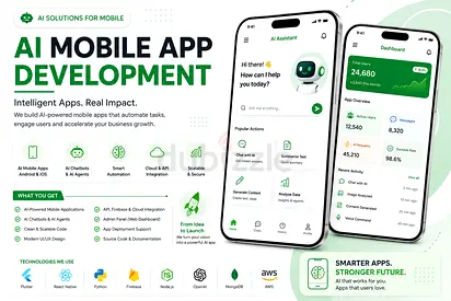 I will develop ai mobile app using flutter react native ai chatbot and ai agent