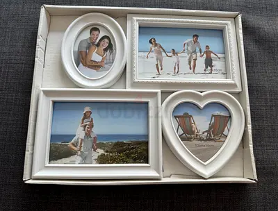 White Photo Frames – Set of 4 (New)