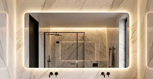 Large LED Backlit Bathroom Mirror
