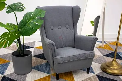 STRANDMON Children's armchair, Vissle grey