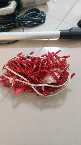 Set of red LED string lights - used, working