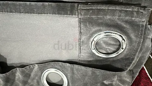 IKEA Grey blackout curtains with metal eyelet rings - 140x250cm each pc size