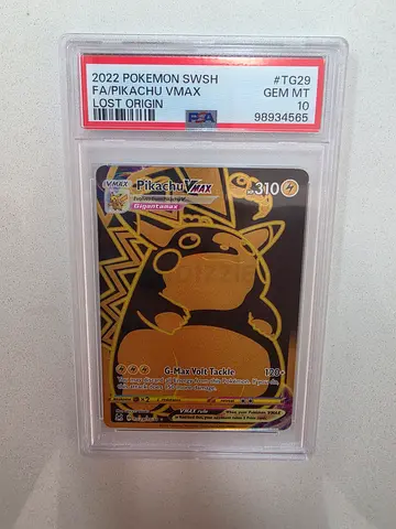 PSA 10 Pikachu VMAX TG29/TG30  Gold Full Art - 2022 Pokemon Lost Origin -  GEM MINT