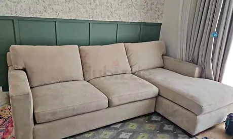 Crate&barrel L shape Sofa Beige Excellent Condition
