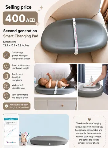 Baby smart scale and changing pad