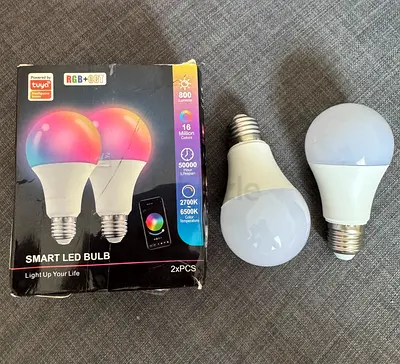 2 Smart LED Bulbs with Mobile App Control – RGB