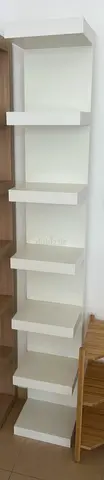 White Modern Display Shelf / Bookcase - 190 cm