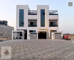 5-bedroom townhouse with a roof terrace in Al Zahia; fees included; features a large setback area.