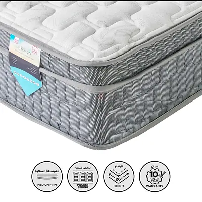 King-size Pocket Spring Mattress - Medium Firm, 26cm Height, 10yr Warranty