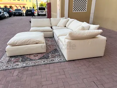 Marina home Luscious original feather filled Sofa Beige Excellent Condition