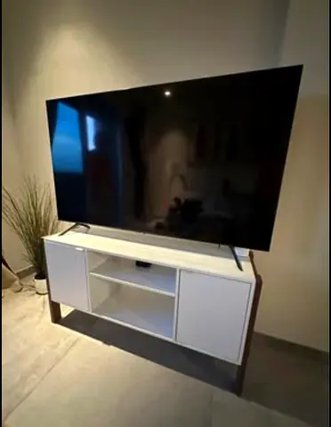 White wooden tv table / stand