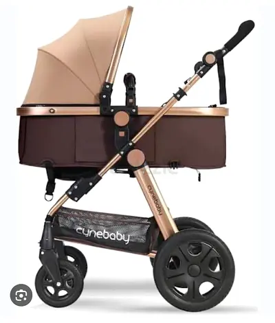Cybex-style Luxury Baby Stroller / Pram - Brown (Good Condition)
