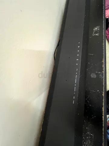 Used black soundbar with visible wear - working condition- without subwoofer
