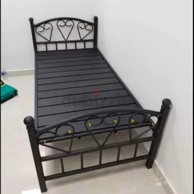 Single black metal bed frame brand new