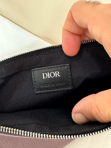 Dior small zip pouch / clutch - authentic interior tag