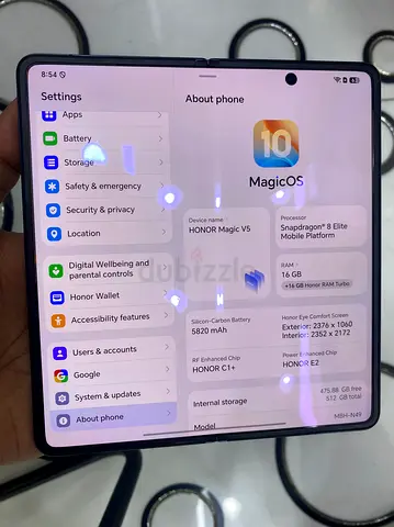 HONOR Magic V5 16GB+512GB Global version| Snapdragon 8 Elite | 5820mAh | Full Box