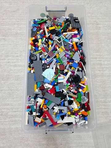 Large Mixed LEGO Bricks and Parts Bulk Lot in Storage Box