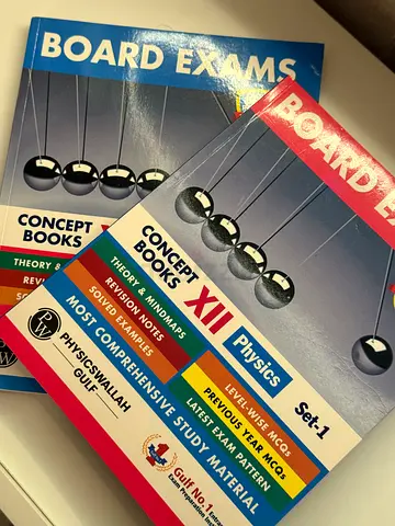 Physics wallah Set 1&2 of Physics Concept Board Exam Books (Class XII) - Revision & MCQs